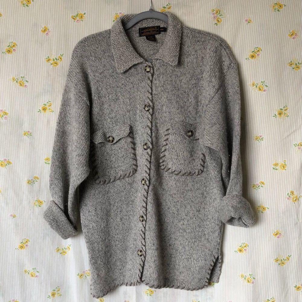 Vintage Eddie Bauer button down sweater